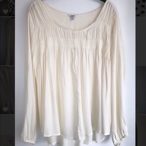 Sonoma Long Sleeve Pleated Blouse